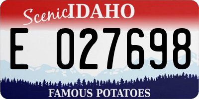 ID license plate E027698