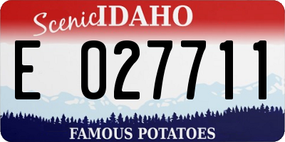 ID license plate E027711