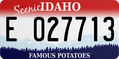ID license plate E027713
