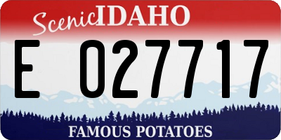 ID license plate E027717