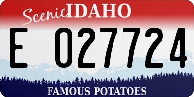 ID license plate E027724