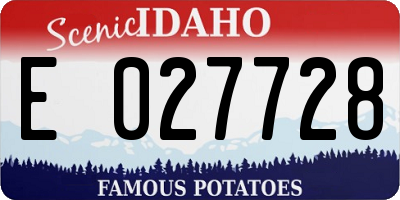 ID license plate E027728