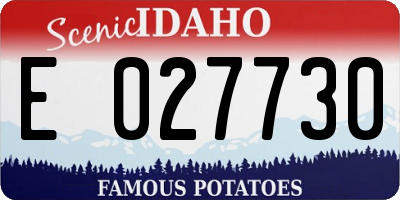 ID license plate E027730