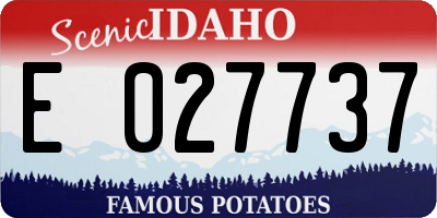 ID license plate E027737