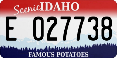 ID license plate E027738