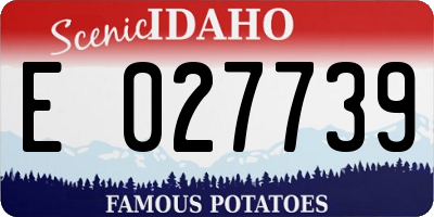 ID license plate E027739
