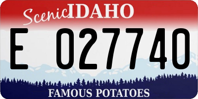 ID license plate E027740