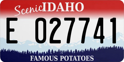 ID license plate E027741