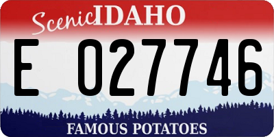 ID license plate E027746