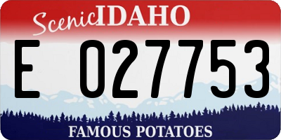 ID license plate E027753
