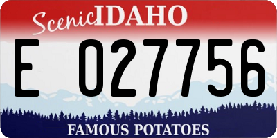 ID license plate E027756