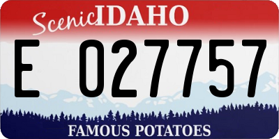 ID license plate E027757