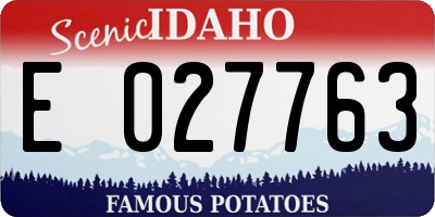 ID license plate E027763