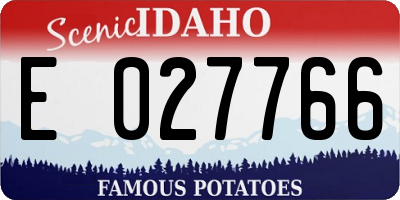 ID license plate E027766