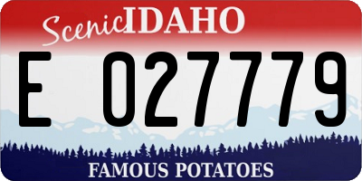 ID license plate E027779