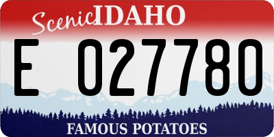ID license plate E027780