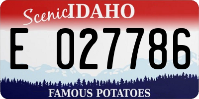 ID license plate E027786