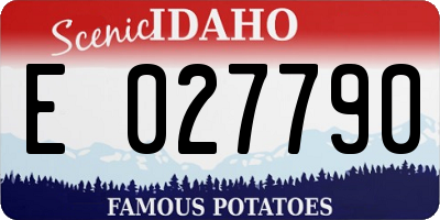 ID license plate E027790