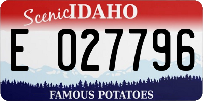 ID license plate E027796