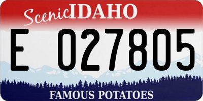 ID license plate E027805