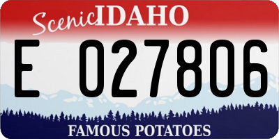ID license plate E027806