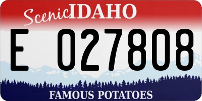 ID license plate E027808