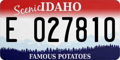 ID license plate E027810