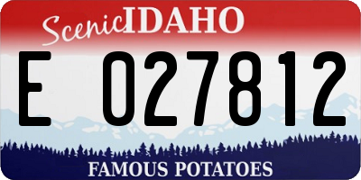 ID license plate E027812