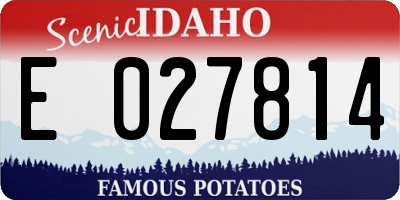 ID license plate E027814