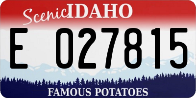 ID license plate E027815