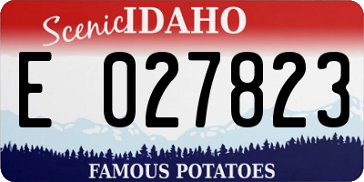 ID license plate E027823