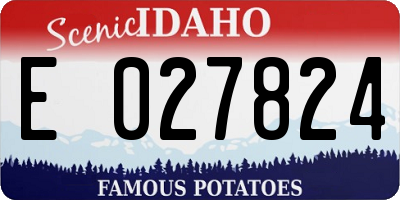 ID license plate E027824