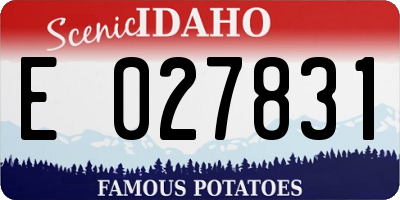 ID license plate E027831