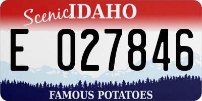 ID license plate E027846