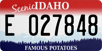 ID license plate E027848