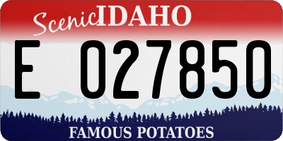 ID license plate E027850
