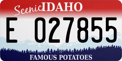 ID license plate E027855
