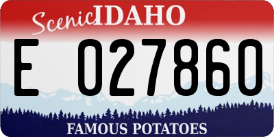 ID license plate E027860