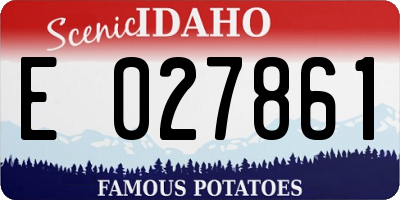 ID license plate E027861
