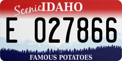 ID license plate E027866