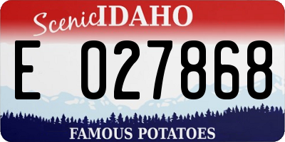 ID license plate E027868