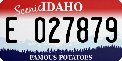 ID license plate E027879