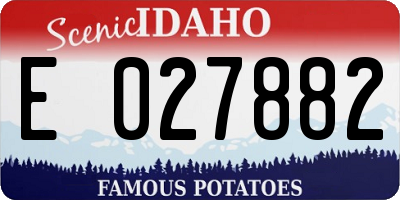 ID license plate E027882