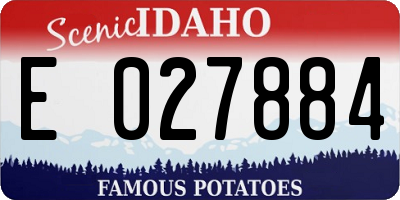 ID license plate E027884
