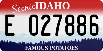 ID license plate E027886