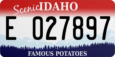 ID license plate E027897