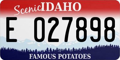 ID license plate E027898