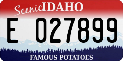 ID license plate E027899