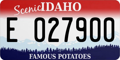 ID license plate E027900