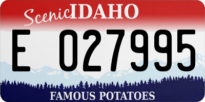 ID license plate E027995